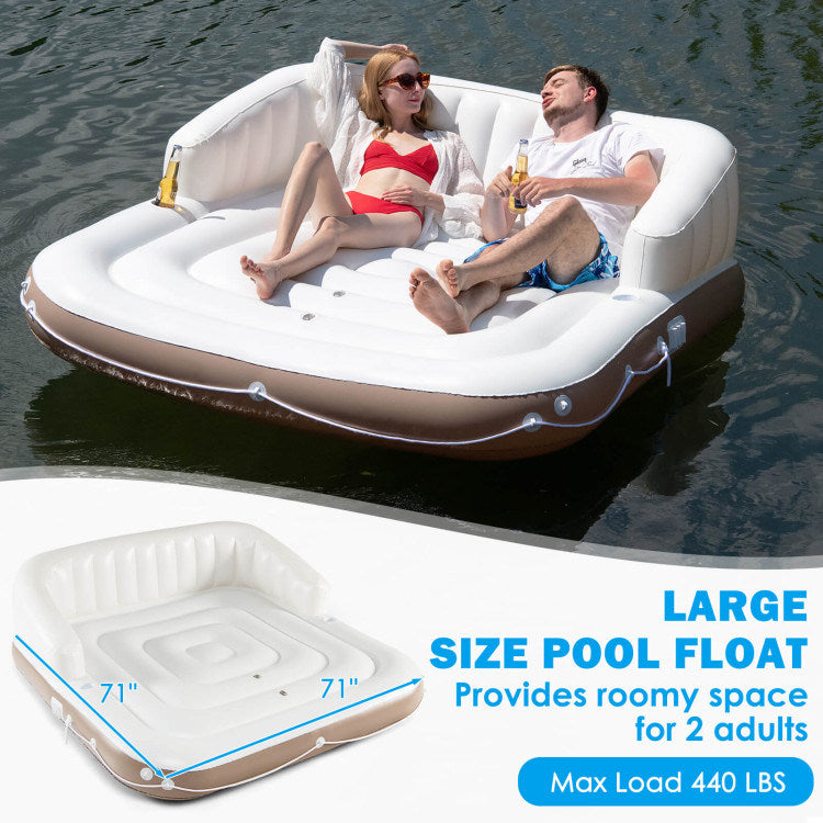 Inflatable Pool Float Lounge Swimming Raft