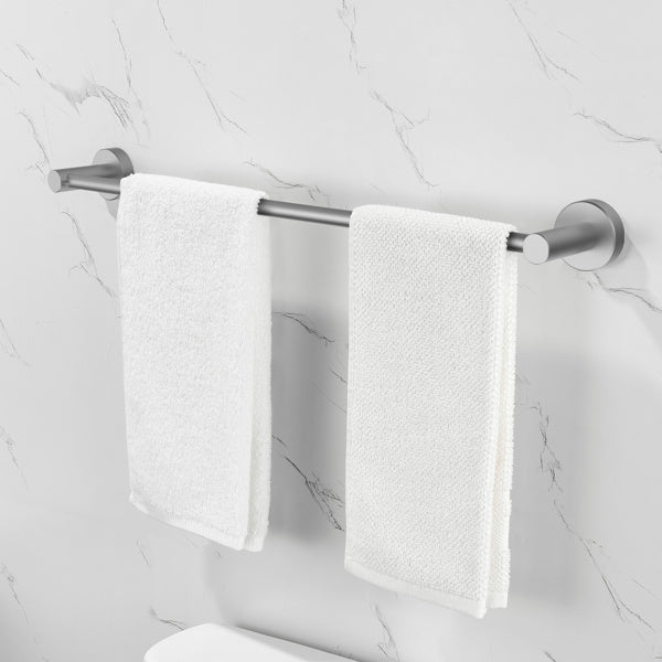 Bathroom Hardware Set; Thicken Space Aluminum 6 PCS Towel bar Set- Gun Grey 24 Inches Wall Mounted
