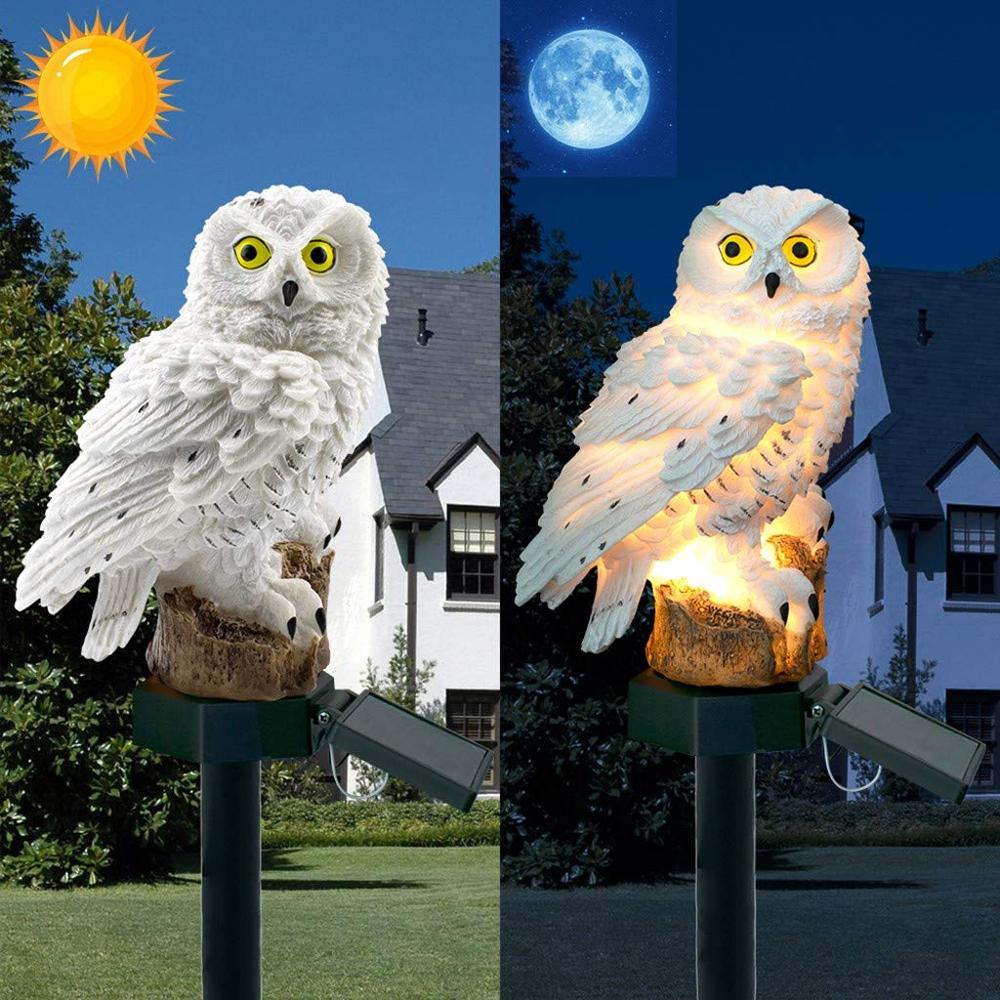 Solar Owl Shape Lawn Lamp